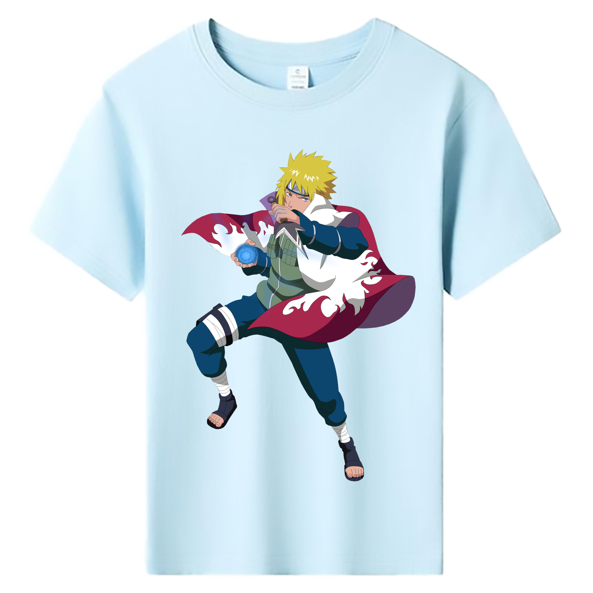 （画像用） NARUTO -ナルト- 波風 ミナト Namikaze Minato 綿100％キッズTシャツ（フロントプリント）